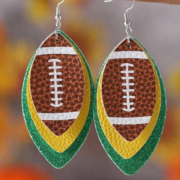 Boutique Jewelry - Artist Football Earrings